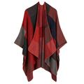 Wendunide 2024 Clearance Sales Womens Winter Coats Womens Tops Women Winter Knitted Cashmere Capes Shawl Cardigans Sweater Coat Trenchcoat Women s Red One Size