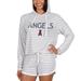 Women's Concepts Sport Cream Los Angeles Angels Visibility Long Sleeve Hoodie T-Shirt & Shorts Set