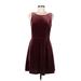 Express Casual Dress - A-Line: Burgundy Solid Dresses - Women's Size Medium