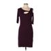 GOLDRAY Casual Dress - Sheath: Burgundy Dresses - Women's Size Large