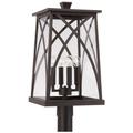 Capital Lighting Marshall 4 Light Outdoor Post-Lantern Oiled Bronze