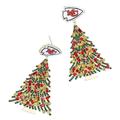 BaubleBar Kansas City Chiefs Christmas Tree Dangling Earrings
