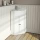 The Bath Co. Camberley white corner floorstanding vanity unit and ceramic basin 580mm