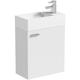 Clarity Compact white wall hung vanity unit and basin 410mm