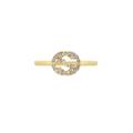 Interlocking G 18ct Yellow Gold 0.12ct Diamond Ring - Ring Size L