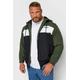 Size 5Xl Mens Jack & Jones Big & Tall Forest Green Hooded Jacket Big & Tall