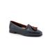 Wide Width Women's Liz Tassel Loafer by Trotters in Navy (Size 10 1/2 W)