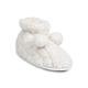 Women's Quilted Teddy Bear Slipper Boot With Poms Slippers by GaaHuu in Natural (Size S(5/6))