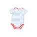 Small Wonders Short Sleeve Onesie: Blue Color Block Bottoms - Size 0-3 Month