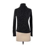 Ann Taylor Turtleneck Sweater: Black Leopard Print Tops - Women's Size X-Small