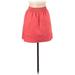 J.Crew Factory Store Casual Mini Skirt Mini: Red Print Bottoms - Women's Size 00