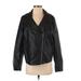 Riverdale Faux Leather Jacket: Below Hip Black Solid Jackets & Outerwear - Women's Size Small