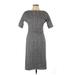 Maggy London Casual Dress - Shift: Gray Tweed Dresses - Women's Size 4