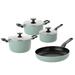 BergHOFF Sage Non-stick Aluminum 7Pc Cookware Set w/ Glass Lid Non Stick/Aluminum in Green | 9.5 W in | Wayfair 3950405