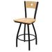 Red Barrel Studio® Lareau Swivel Stool Wood/Metal in Blue/Black | Bar Stool (36" Seat Height) | Wayfair DCCDA1CAC7BD4C289454886127049E36