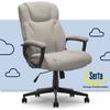 Serta at Home Serta Connor Ergonomic Executive Office Chair w/ Layered Body Pillows & Contoured Lumbar Upholstered, Microfiber in Gray | Wayfair