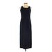 Laura Ashley Casual Dress - Sheath: Black Solid Dresses - Women's Size 4