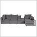 Gray Reclining Sectional - Latitude Run® Purviance 7 - Piece Upholstered Reclining Chaise Sectional Polyester | 36 H x 133 W x 68 D in | Wayfair