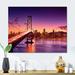 Ebern Designs San Francisco Skyline & Bay Bridge II - Print on Metal in Indigo | 16 H x 32 W x 1 D in | Wayfair 038F0E8A4C4B47229883242A664B2195