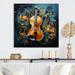 Winston Porter Music Symphonic Fusion Layers - Unframed Print on Metal in Blue/Brown/Green | 29 H x 29 W x 1 D in | Wayfair