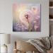 Winston Porter Purple Dandelion Romantic Impression I - Unframed Print on Metal in Indigo/Yellow | 29 H x 29 W x 1 D in | Wayfair