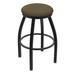 Wrought Studio™ Cragin XL 802 Swivel Stool Upholstered/Metal in Blue/Black/Brown | Bar Stool (30" Seat Height) | Wayfair