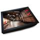 Baker Street Underground Tube Station London Deluxe Cushioned Lap Tray | Wooden Frame | Bean Bag Cushion | Lap Top Lap Desk