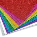 10pc carta spugnosa spessa Flash con gomma adesiva Glitter in polvere EVA Foam Paper fai da te Kid