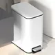 5L Stainless Steel Step Trash Can with Silent Gentle Lid Close for Kitchen Home Office Foot Pedal