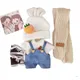 20cm Soft Dolls Clothes Carrot Knitted hat sweater replace Yellow Duck Plush Toy Clothes Cute Plush