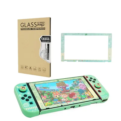 Premium 9H for Animal Crossing for Nintendo Switch Controller Tempered Glass Film Game Console