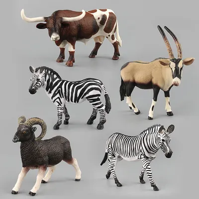 Animali modello giocattoli per bambini bambini zebre pecora strass simulazione Action Figures