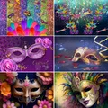 Bonvvie Photography Backdrop Mardi Gras Mask Carnival Masquerade Party Decor Portrait Backgrounds