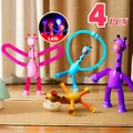 1 -20pc/pack Suction Cup Giraffe Toys Pop Tubes Stress Relief Telescopic Giraffe Toy Sensory Bellows