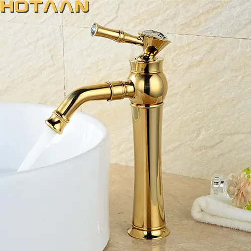 . Moderner goldener Wasserhahn goldene Bad armaturen goldene Waschbecken armaturen goldener hoher