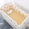 6 Pieces Set Children's Stitching Bed Bed Surround Kit Cute Cartoon Print Pattern Newborn Bumper Bed