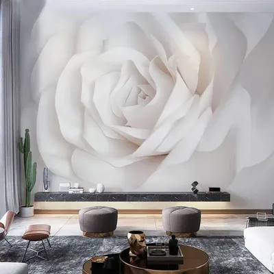 Custom Weiß rose Tapete Wandbild Schlafzimmer Wohnzimmer TV Hintergrund papel de parede 3D wand Image