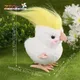 Cute Plush Parrot Wind Up Toy Simulation Animal Walking Jumping Clockwork Toys For Boys Girls
