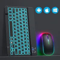 Ipad Drahtlose Tastatur Bluetooth Tastatur Und Maus Spanisch Russische Mini Tastaturen Tablet