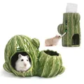 2024 hamster house for rats small pet items ceramic cactus cage for hedgehog hamster cage for a