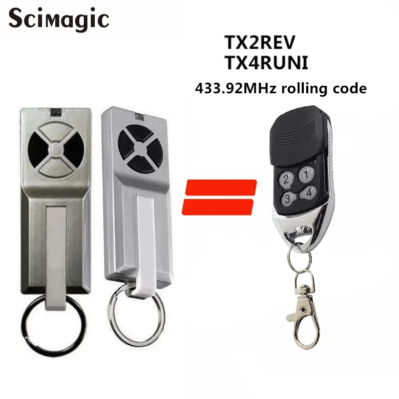 TX2REV TX4RUNI kompatible Schalter Garagentor-Fernbedienung für Tor-Türöffner Image