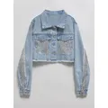 Fitaylor Autumn Winter Women Vintage Long-sleeve Loose Tassel Blue Short Denim Jacket Lady Single