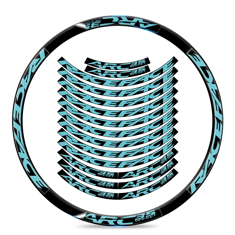 RACEFACE ARC35 MTB Felgenaufkleber Fahrrad Laufradsatz Aufkleber Wasserdichte Dekoration Fahrradaufkleber 27,5" 29" Fahrradzubehör Image