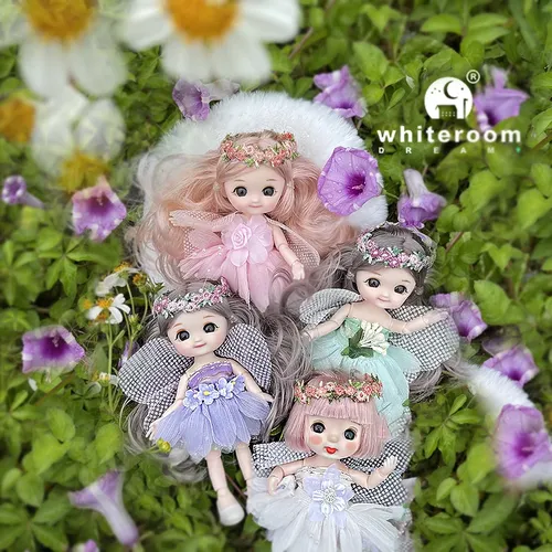 Mini bjd Puppen für Mädchen 16cm Puppe Spielzeug Blume Feen Geist Feen Überraschung Taschen