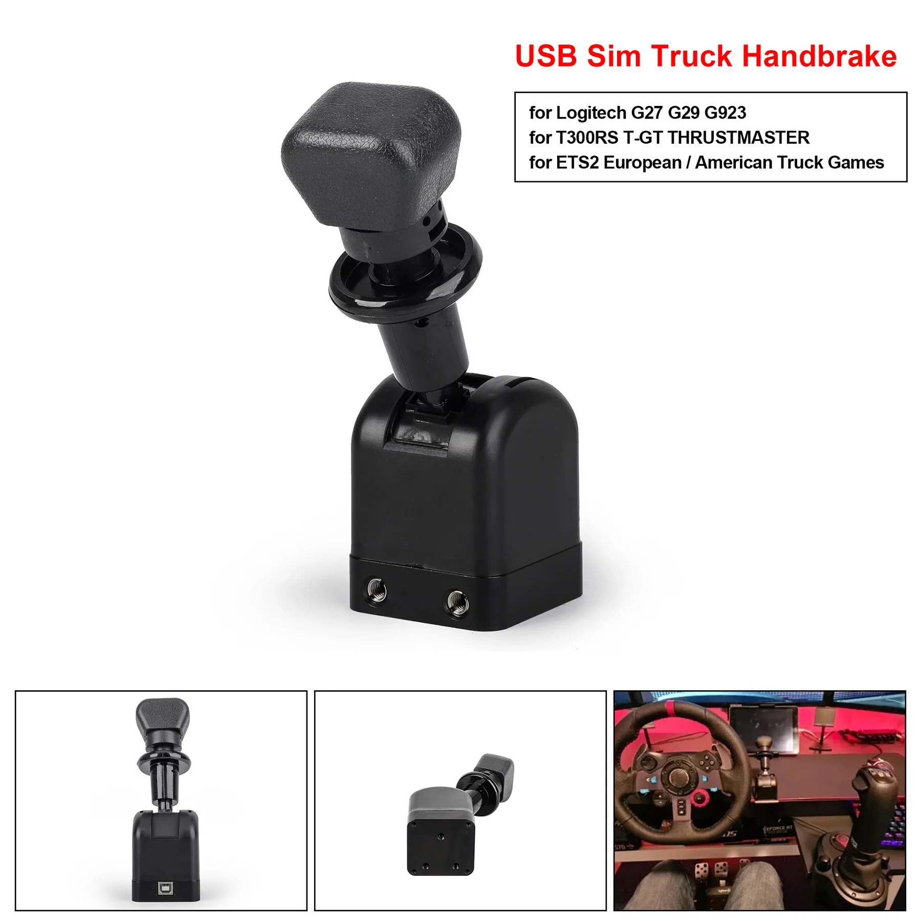 USB Sim Handbremse LKW Handbremse für Logitech G27 G29 G923 THRUSTMASTER T300RS T-GT für ETS2 europäische/amerikanische LKW-Spiele Image