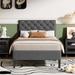 Elegant Design Upholstered Platform Bed