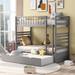 Space-Saving Bunk Bed & Trundle Bed for Twin Size Mattress, Twin-Twin