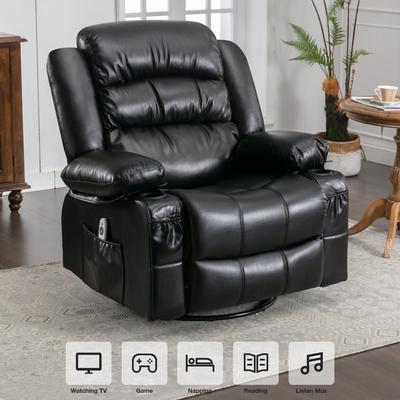 Massage Swivel Rocker Recliner Chair with Rocking Function and Heat