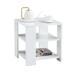 3-tier White End Table Square Nightstand Portable Sofa Side Table with Wood Open Storage Shelf for Bedroom Accent Table