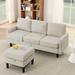 Upholstered Sectional Sofa Couch, L Shaped Couch With Storage Reversible Ottoman Bench 3 Seater for Living Room